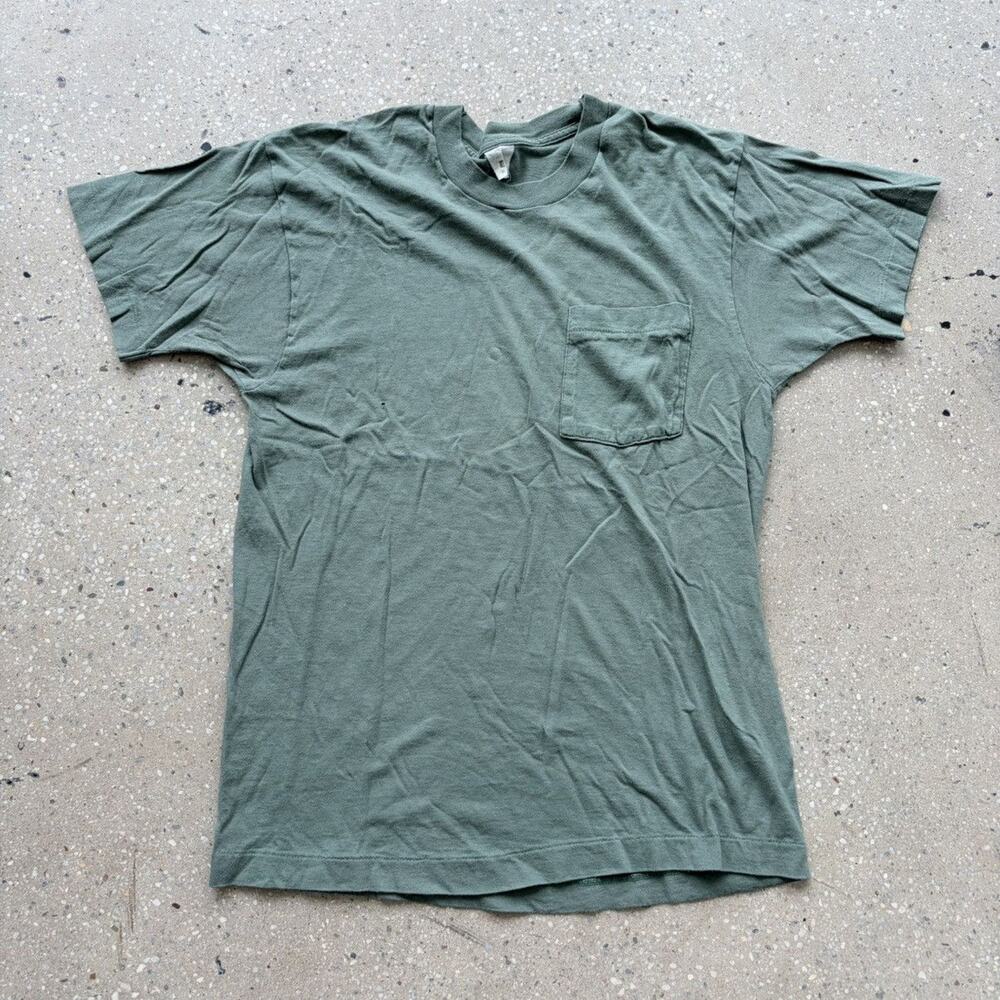 Vintage 90s FOTL Green Blank Cotton Pocket T-Shirt